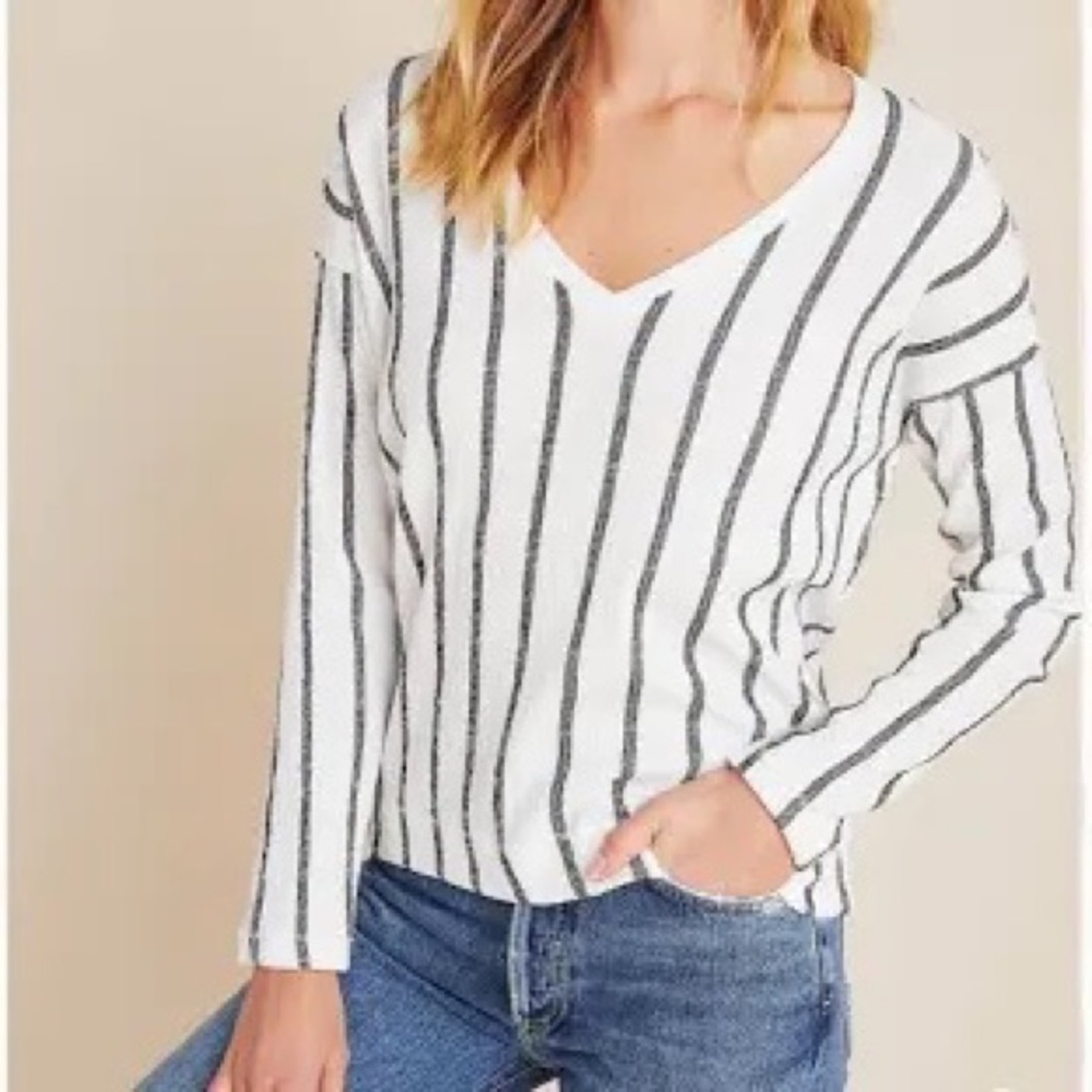 Anthropologie striped shirt never worn size L